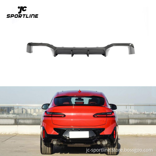 Carbon Fiber Car Rear Bumper Diffuser for BMW X4 M 4-Door 2023-2024